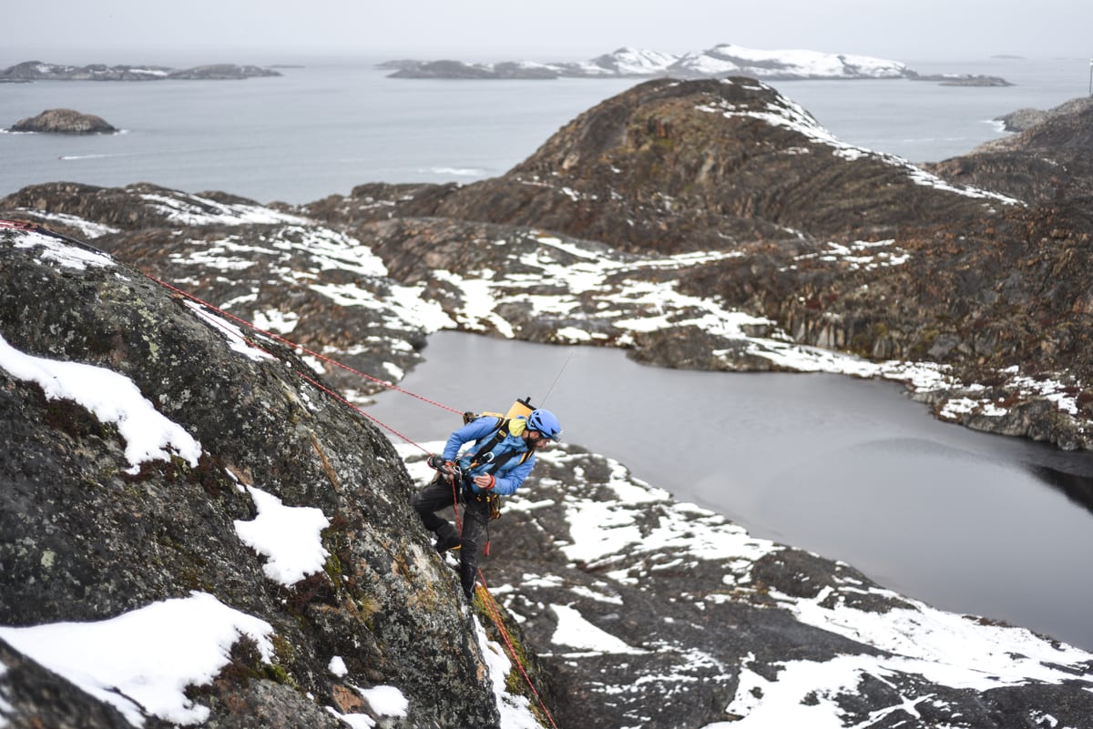 Fieldwork on rock-wall permafrost, West Greenland